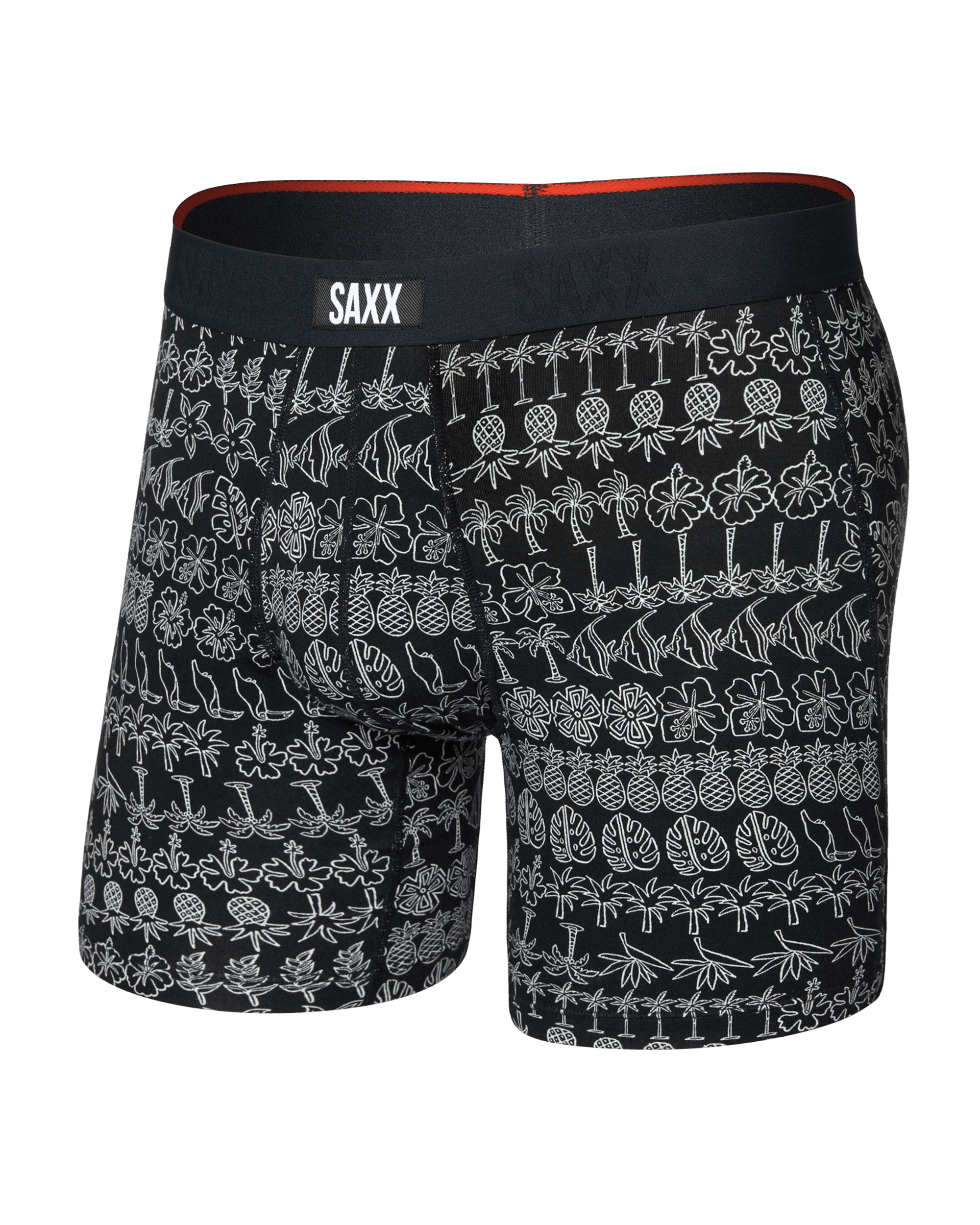 Vibe Xtra Soft Boxer Brief - Island Lineup / Black