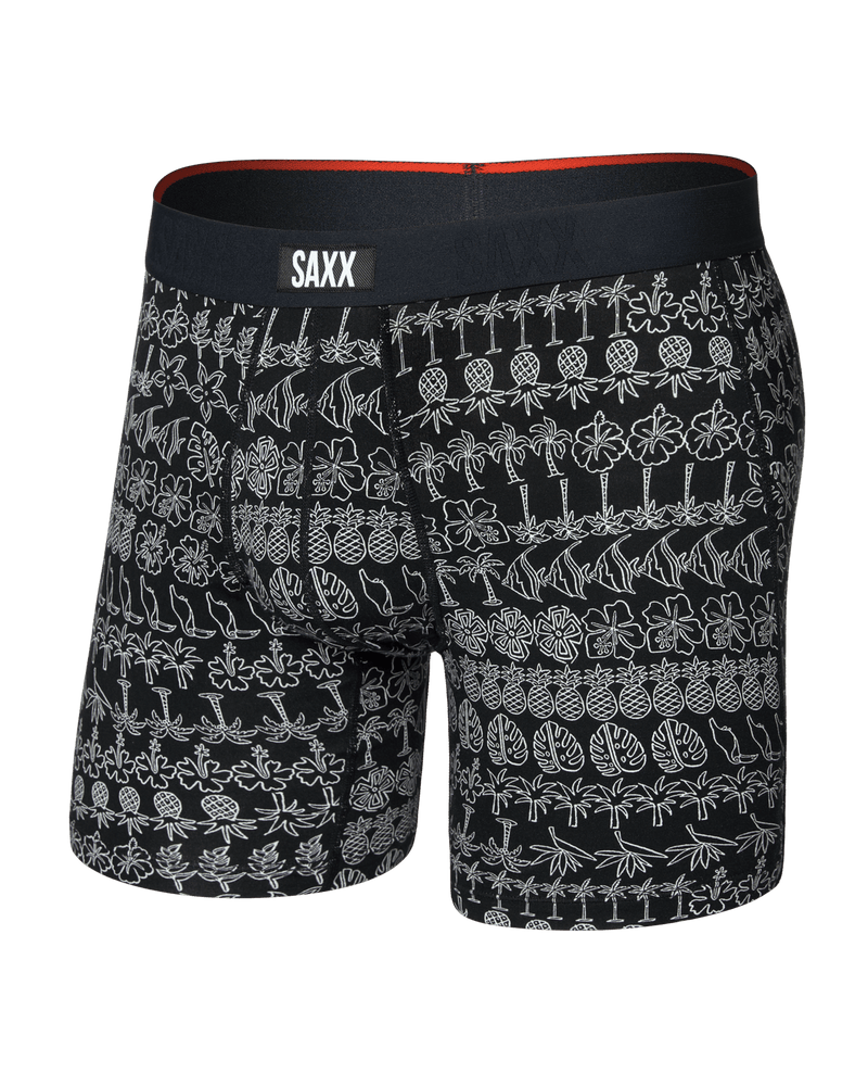 Vibe Xtra Soft Boxer Brief - Island Lineup / Black