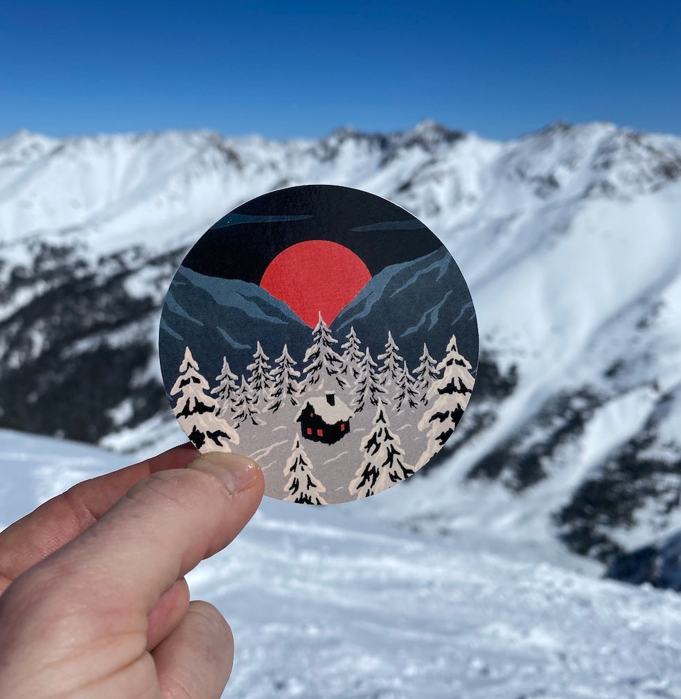 Sticker Art Sticker Art Winter Cottage Sticker