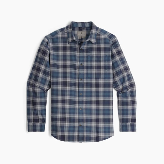 Mens Lieback Organic Cotton Flannel L S - French Roast Tahoe Plaid