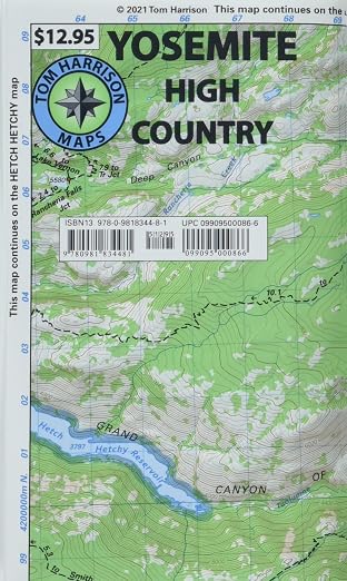 Yosemite High Country map 2021 ISBN9780981834481
