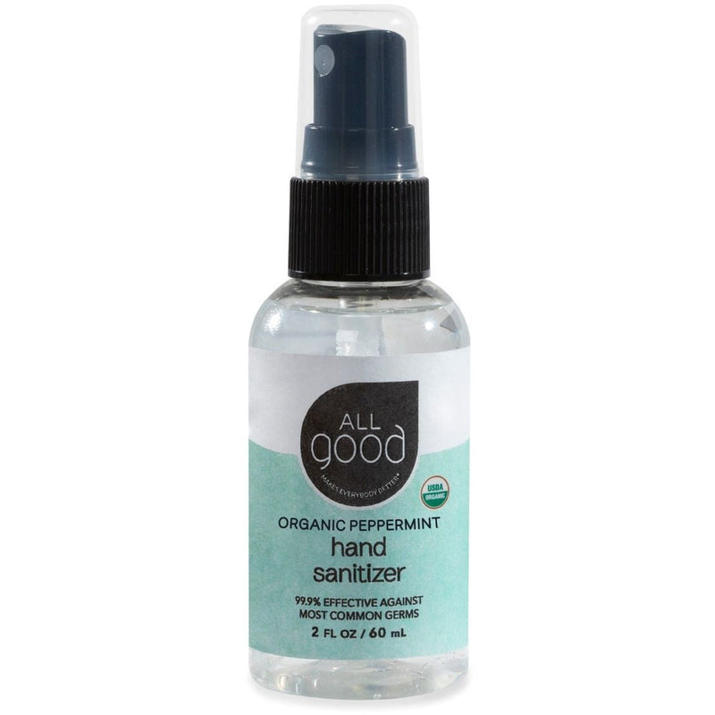 Organic Hand Sanitizer Spray (Peppermint, 2oz)