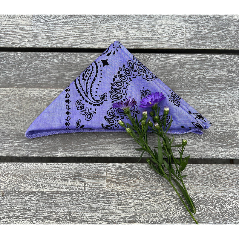 Hand Dyed Bandana in Wisteria