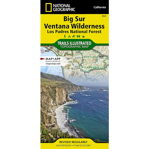 Big Sur, Ventana Wilderness Map Los Padres National Forest