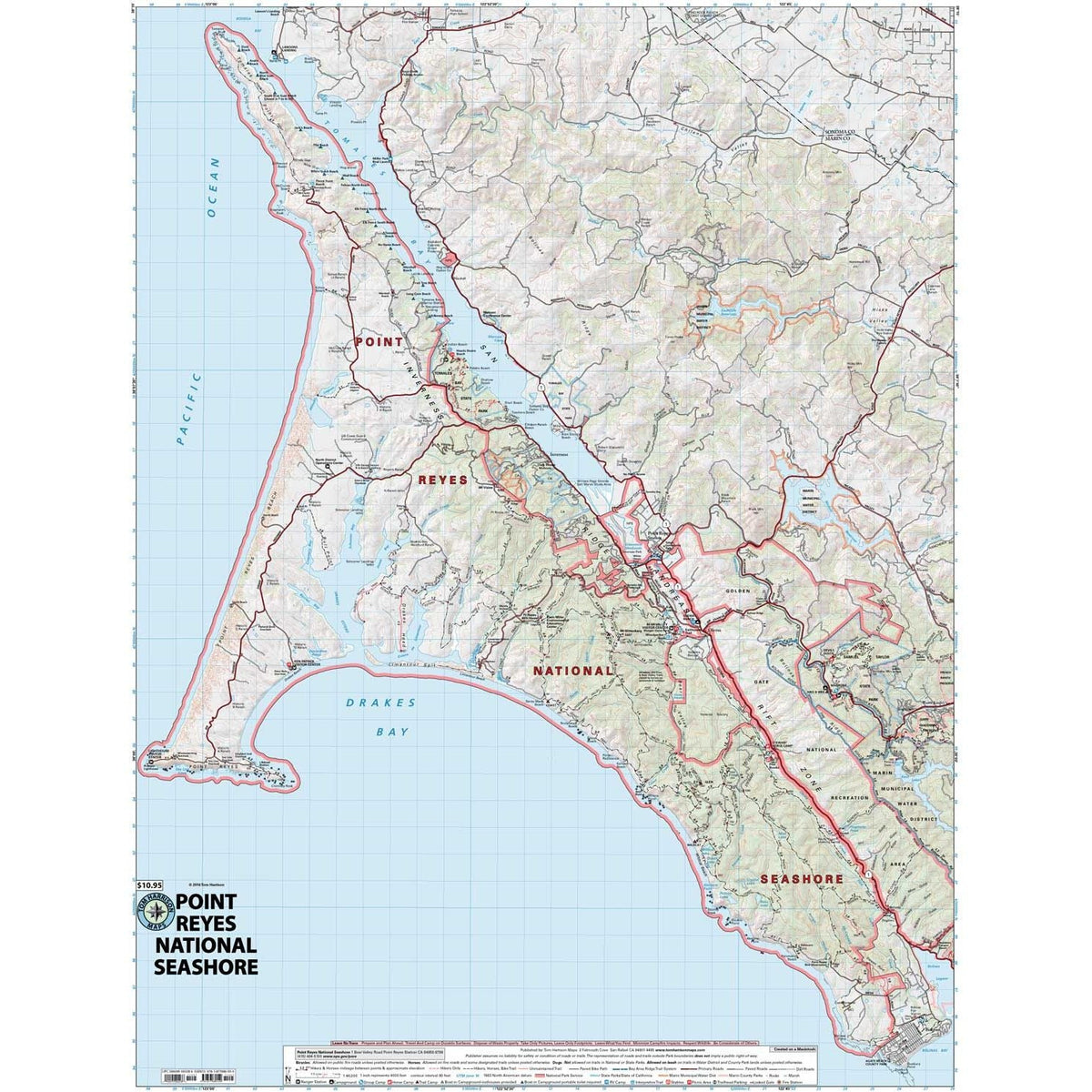 Point Reyes Ranch Map Tom Harrison Point Reyes National Seashor | The Mountain Air
