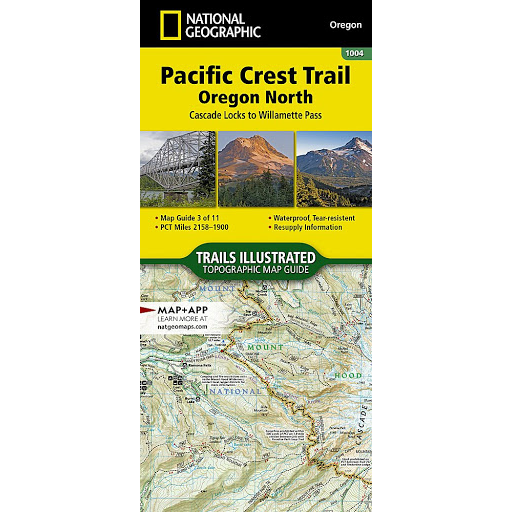 Pacific Crest Trail: Oregon North Map Cascade Locks to Willamette Pass