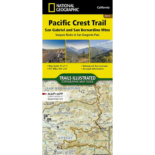 Pacific Crest Trail: San Gabriel and San Bernardino Mountains Map Vasquez Rocks to San Gorgonio Pass