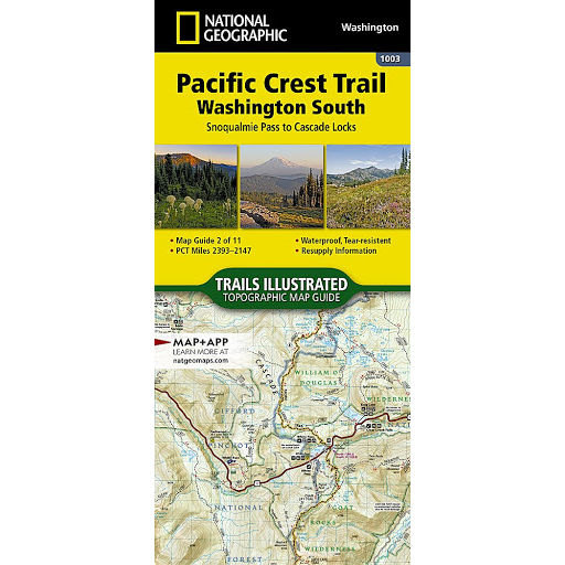 Pacific Crest Trail: Washington South Map Snoqualmie Pass to Cascade Locks