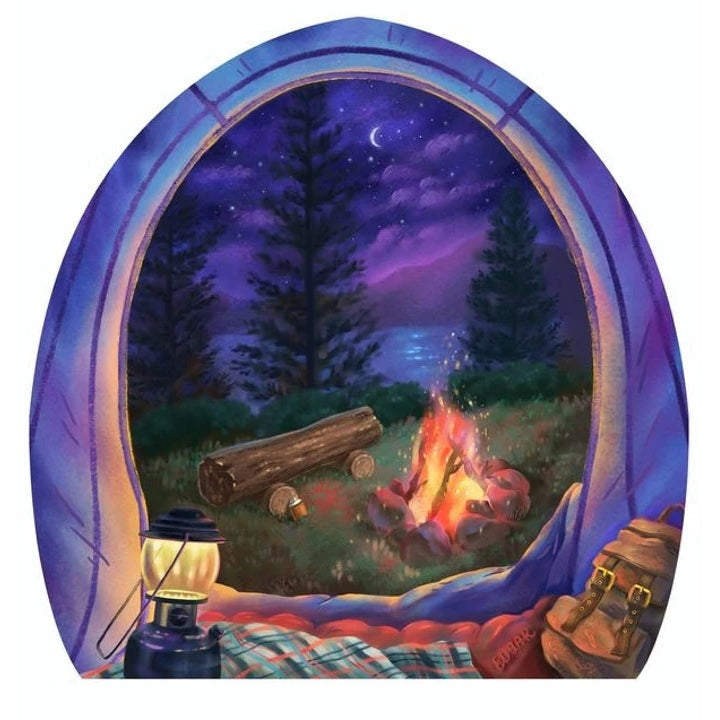 Tent View Campfire Sticker