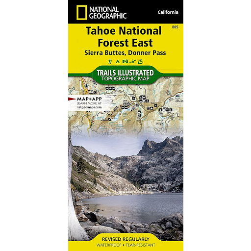 Tahoe National Forest East Map Sierra Buttes, Donner Pass