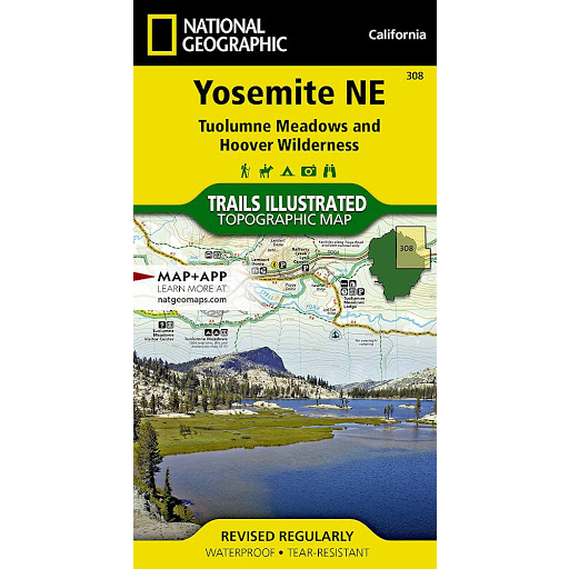 Yosemite NE: Tuolumne Meadows and Hoover Wilderness Map