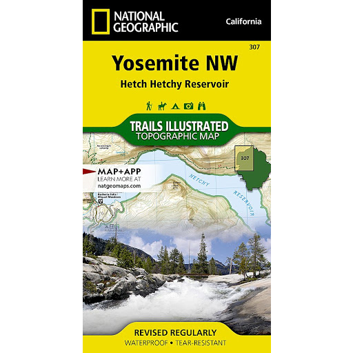 Yosemite NW: Hetch Hetchy Reservoir Map