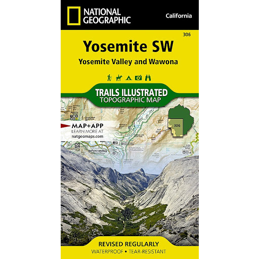 Yosemite SW: Yosemite Valley and Wawona Map