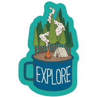 Sticker Art Camp Cup Explore Sticker