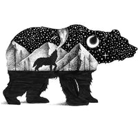 Sticker Art The Bear & Wolf Sticker