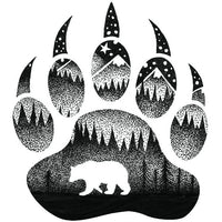 Sticker Art The Bear Paw Sticker