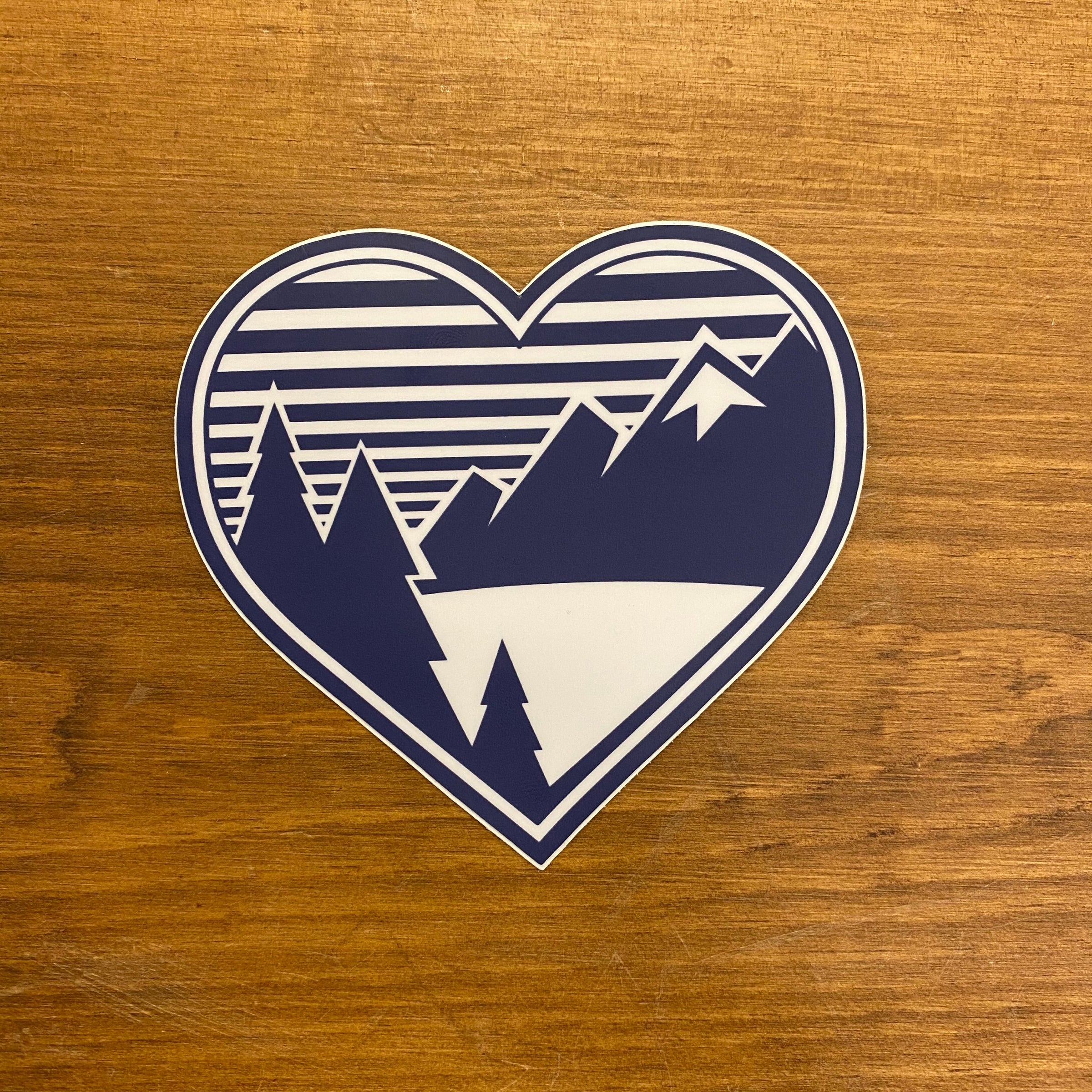 The Mountain Air Heart Sticker