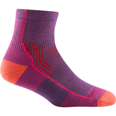 Darn Tough 1958 Women's Hiker Quarter Midweight Hiking Sock - Berry